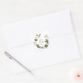 Bruiloftsfeestje met Wilde Aardbeien Vierkante Sticker (Envelop)