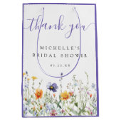 Bruiloftsfeestje met wilde bloemen medium cadeauzakje (Voorkant)