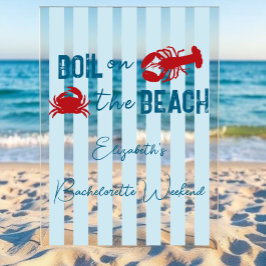 Bruiloftsfeestje met zeevruchtenkoken voor de brui acryl bord