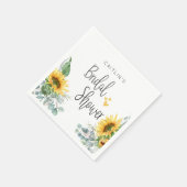 Bruiloftsfeestje met zonnebloemen servet (Hoek)