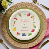 Bruiloftsfeestje op de boerderij "Fresh Off the Ma Papieren Bordje