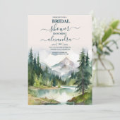 Bruiloftsfeestje op het platteland in de bergen kaart (Staand voorkant)