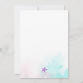 Bruiloftsfeestje rond de levendige koraalriffen kaart (Achterkant)