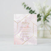 BRUILOFTSFEestJE | Roze Paarse Marmer Wervelende P Briefkaart (Staand voorkant)