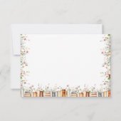 Bruiloftsfeestje "Rustic Floral Storybook New Chap Bedankkaart (Achterkant)