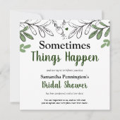 Bruiloftsfeestje Soms Gebeurt Er Iets Uitgesteld Kaart (Voorkant)