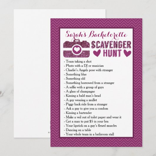 Bruiloftsfeestje spel-Fotozoektocht (Voorkant / Achterkant)