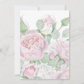 Bruiloftsfeestje Vintage Fiets Mand Roze Rozen Kaart (Achterkant)