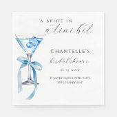 Bruiloftsfeestje voor een bruid met een blauwe mar servet (Voorkant)