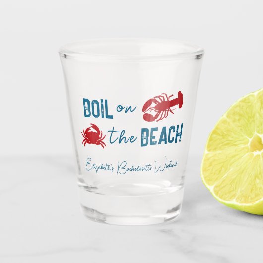 Bruiloftsfeestje voor kandidate met kookfeest voor shot glas (Voorkant)