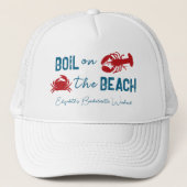 Bruiloftsfeestje voor kandidate met kookfeest voor trucker pet (Voorkant)