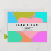 Bruiloftsfeestje Wijziging van de plannen Harten Briefkaart (Voorkant / Achterkant)