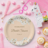 Bruiloftsfeestje Witte Bloesem Papieren Bordje (Feest)