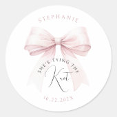 Bruiloftsfeestje: ze gaat trouwen ronde sticker (Voorkant)