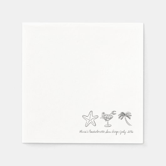 Bruiloftsfeestservies servetten voor de Laatste Du (Voorkant)