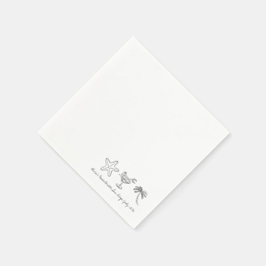 Bruiloftsfeestservies servetten voor de Laatste Du (Hoek)