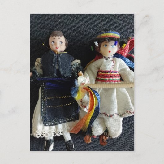 Bruiloftsflat Dank u kaart Roemeens Nationaal (Voorkant)