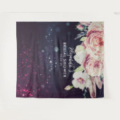 Bruiloftsfoto-achtergrond Bloemen Paarse Lichten Wandkleed (Voorkant (horizontaal))