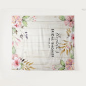 Bruiloftsfoto-achtergrond Bloemen Roestige Houten Wandkleed (Voorkant (horizontaal))