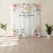 Bruiloftsfoto-achtergrond Bloemen Roestige Houten Wandkleed