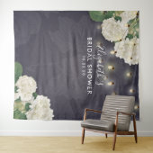 Bruiloftsfoto-achtergrond Bloemen Slingerlichtjes Wandkleed (In Situ (horizontaal))