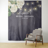 Bruiloftsfoto-achtergrond Bloemen Slingerlichtjes Wandkleed (In situ)