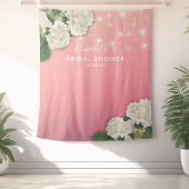 Bruiloftsfoto-achtergrond Bloemen Slingerlichtjes Wandkleed