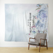 Bruiloftsfoto-achtergrond Boho bloemen en veren Wandkleed (In Situ (horizontaal))