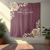 Bruiloftsfoto-achtergrond bordeauxroze gouden roze wandkleed