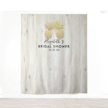 Bruiloftsfoto-achtergrond Gouden Ananas Paar