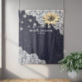 Bruiloftsfoto-achtergrond kant en zonnebloemen lic wandkleed