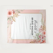 Bruiloftsfoto-achtergrond Moderne Elegante Bloem Wandkleed (Voorkant (horizontaal))