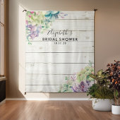 Bruiloftsfoto-achtergrond Succulent Landelijke Hou Wandkleed