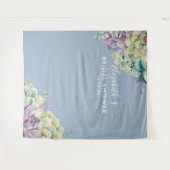 Bruiloftsfoto-achtergrond Waterverf Succulenten Wandkleed (Voorkant (horizontaal))