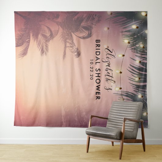 Bruiloftsfoto-achtergrond Zomer Palmbomen Wandkleed (In Situ (horizontaal))