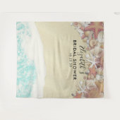 Bruiloftsfoto-achtergrond zomer strand zeester wandkleed (Voorkant (horizontaal))