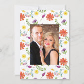 Bruiloftsfoto 'Floral Fiesta' Save The Date (Achterkant)