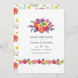 Bruiloftsfoto 'Floral Fiesta' Save The Date