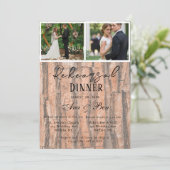 Bruiloftsfoto Oefendiner met Boomschors in Landeli Kaart (Staand voorkant)