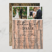 Bruiloftsfoto Oefendiner met Boomschors in Landeli Kaart (Voorkant / Achterkant)