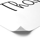 Bruiloftsfoto prop bord "Dank" of "Dank je wel" Poster (Hoek)