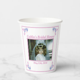 Bruiloftsfoto Roze Foto Papieren Bekers