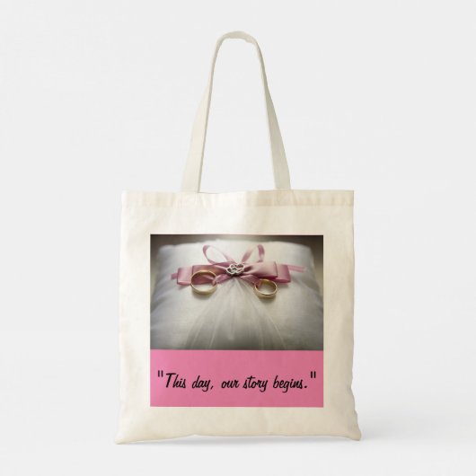 Bruiloftsgeschenk Canvas tas (Achterkant)