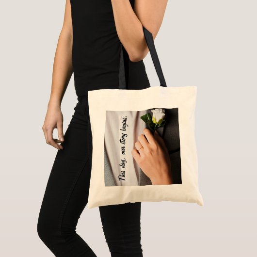 Bruiloftsgeschenk Canvas tas (Voorkant (product))