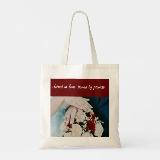 Bruiloftsgeschenk Canvas tas (Achterkant)
