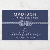 Bruiloftsgeschenk 'De Knoop Doorhakken' met Zeevaa Sparkling Wijnetiket (Enkel label)