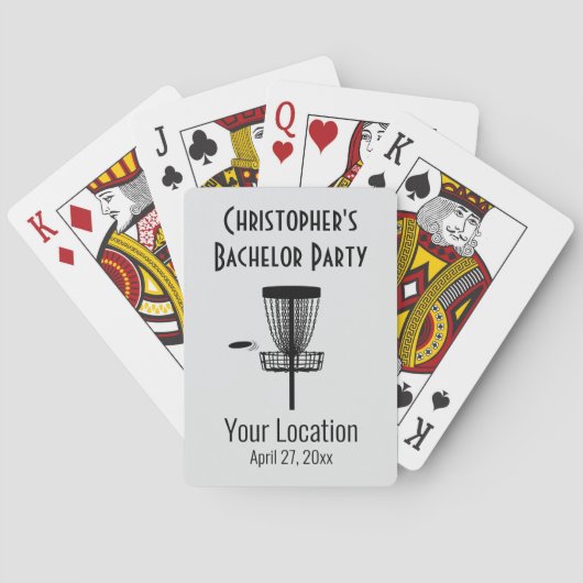 Bruiloftsgeschenk Discgolf Jongensavond Pokerkaarten (Achterkant)