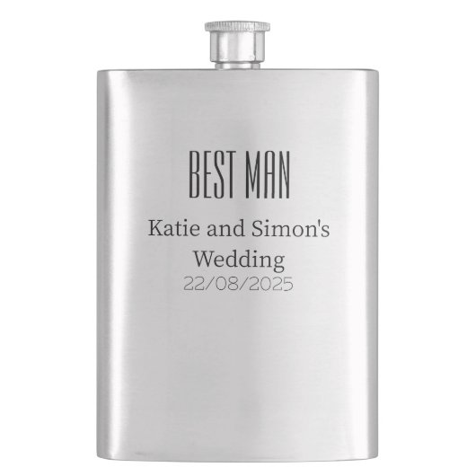 Bruiloftsgeschenk Groomsman Heupfles (Voorkant)