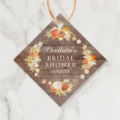 Bruiloftsgeschenk met herfstbladeren en pompoen bedankjes labels (Achterkant)