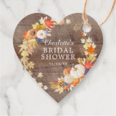 Bruiloftsgeschenk met herfstbladeren en pompoen bedankjes labels (Achterkant)